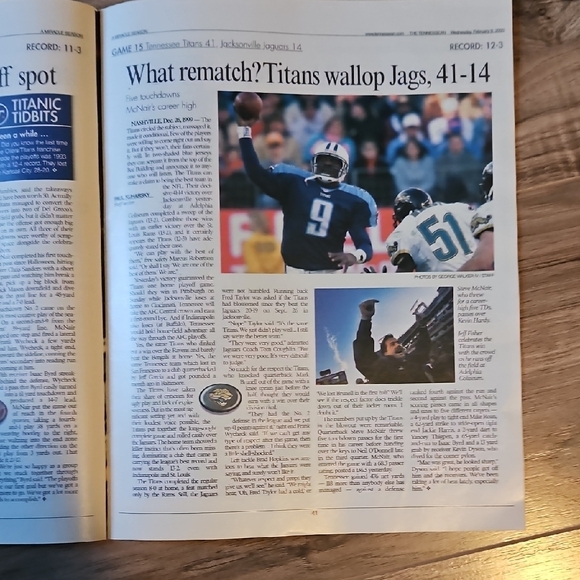 Vintage Tennessee Titans Miracle Season The Tennessean Newspaper Special Section - Picture 9 of 15